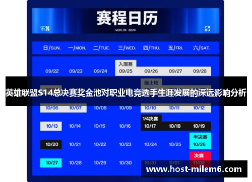 英雄联盟S14总决赛奖金池对职业电竞选手生涯发展的深远影响分析